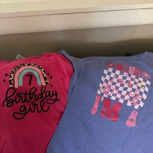 7 and 8 year old birthday shirts